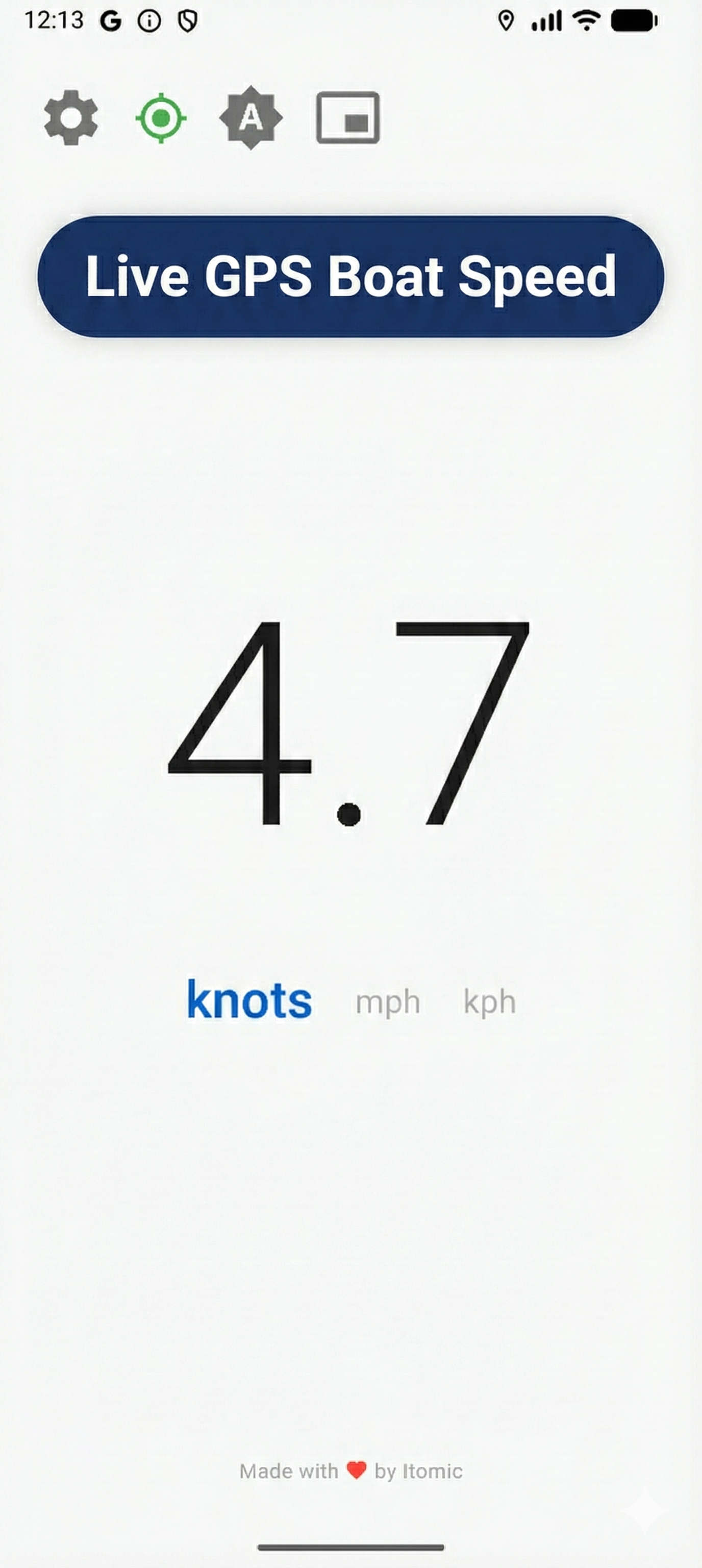 BoatSpeed app screen